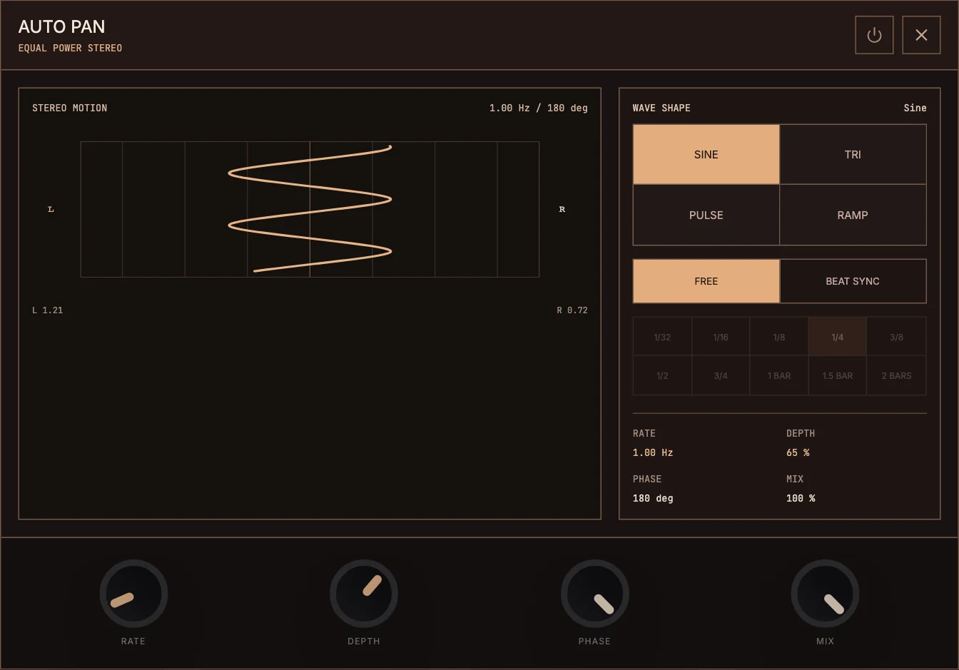 Spider Neural Ultra Auto Pan interface