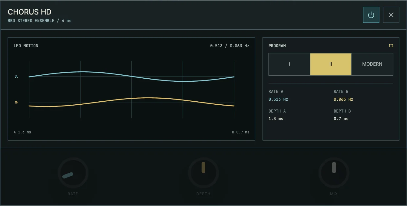Spider Neural Ultra Chorus HD interface