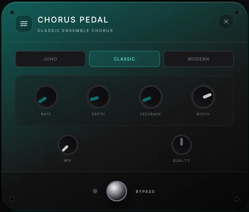 Spider Neural Ultra Chorus interface