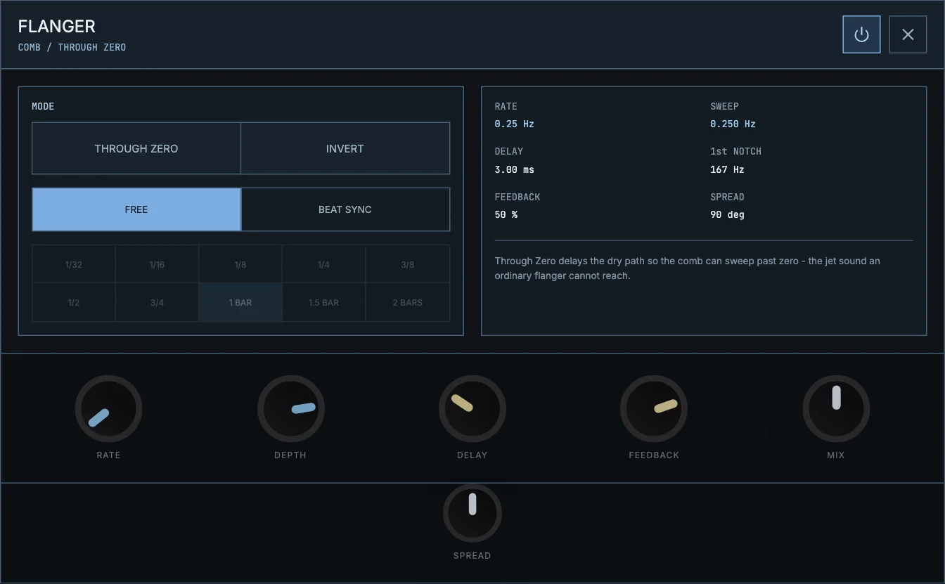 Spider Neural Ultra Flanger interface