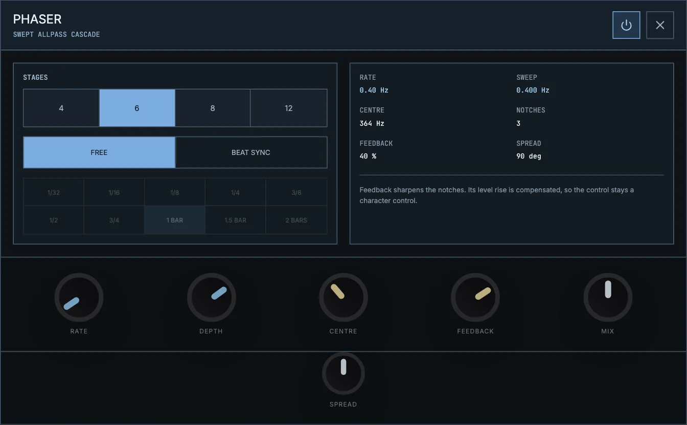 Spider Neural Ultra Phaser interface
