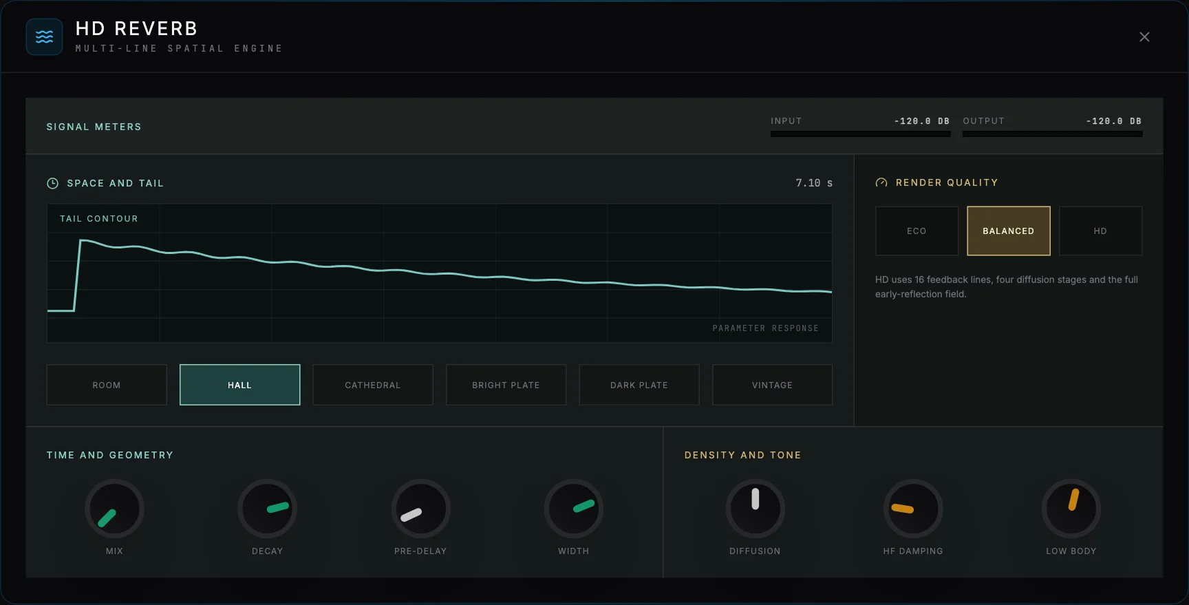 Spider Neural Ultra HD Reverb interface
